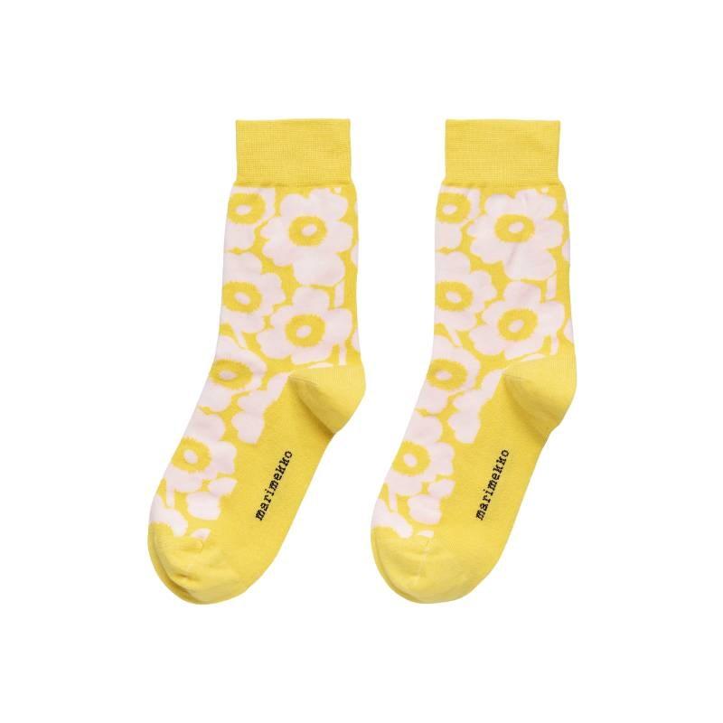 Kirmailla Unikko Tone Ankle Socks in light pink, yellow