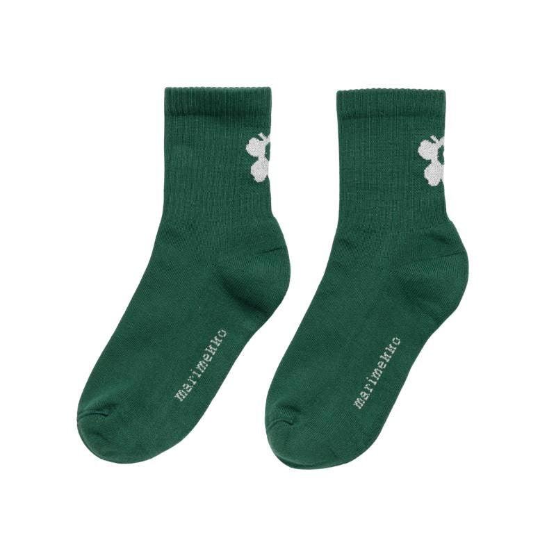 Puikea Unikko Tennis Socks in green, silver