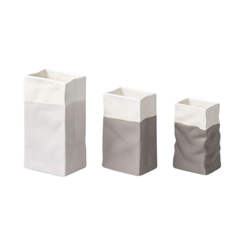 Rader Shades of Grey Mini Porcelain Vases - Set of 3