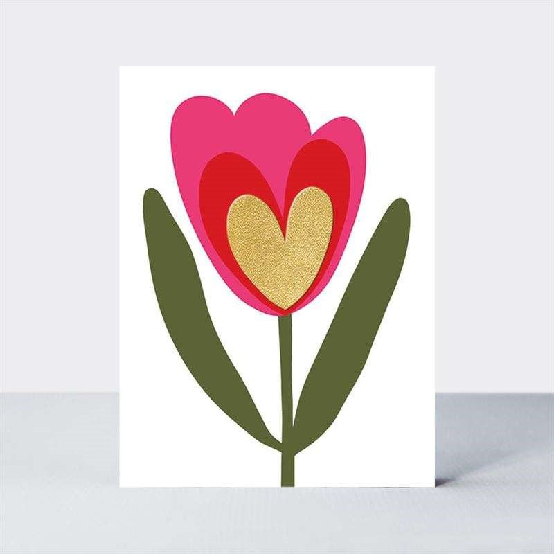 Gold Heart Mini Notecards - 10 Pack