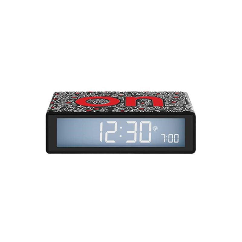 Keith Haring x Lexon Flip+ Alarm Clock - Love Black