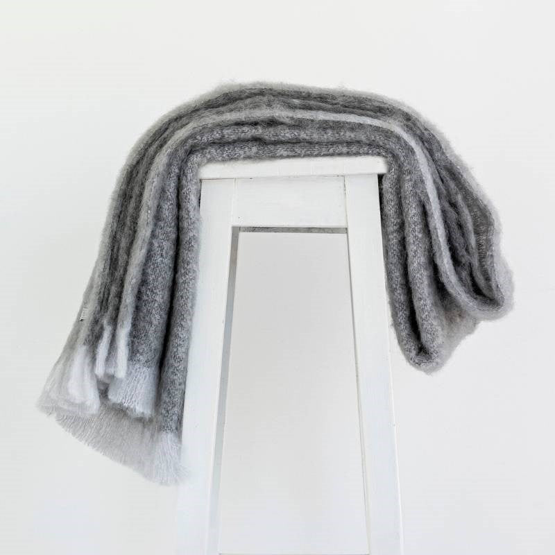 Windermere Mohair Throw 185 x 130cm in pewter