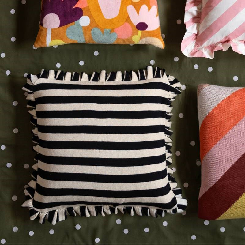 Beatle Stripe Knit Cushion Cover 43cm