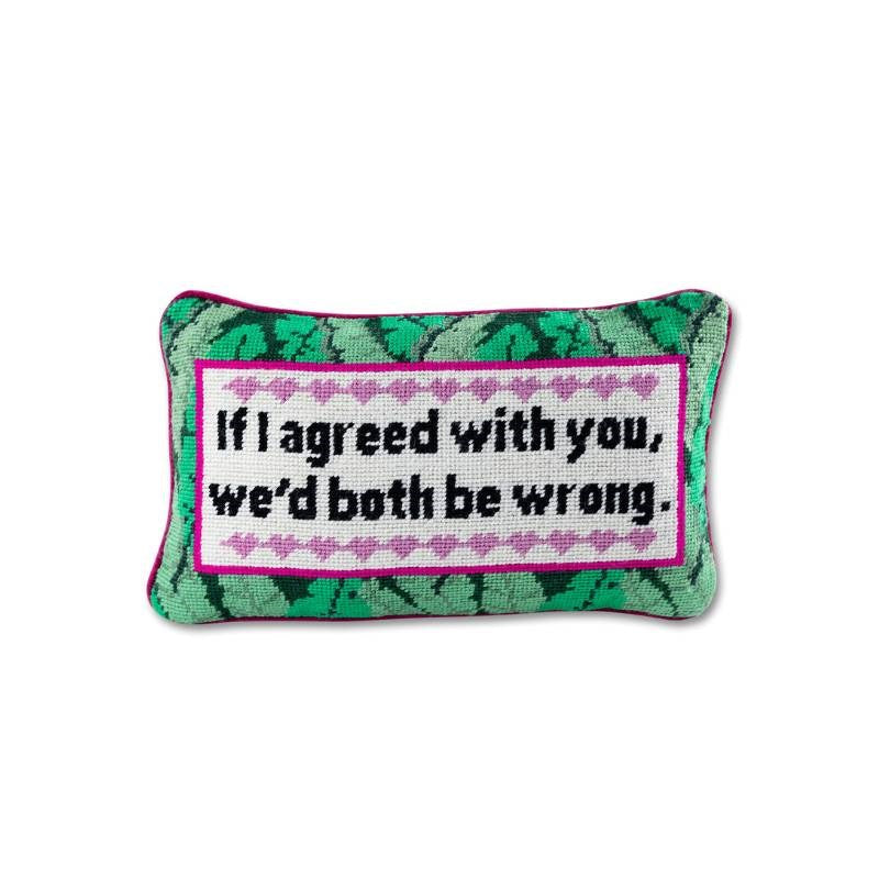 Both Be Wrong Cushion 23x38cm in multicolour