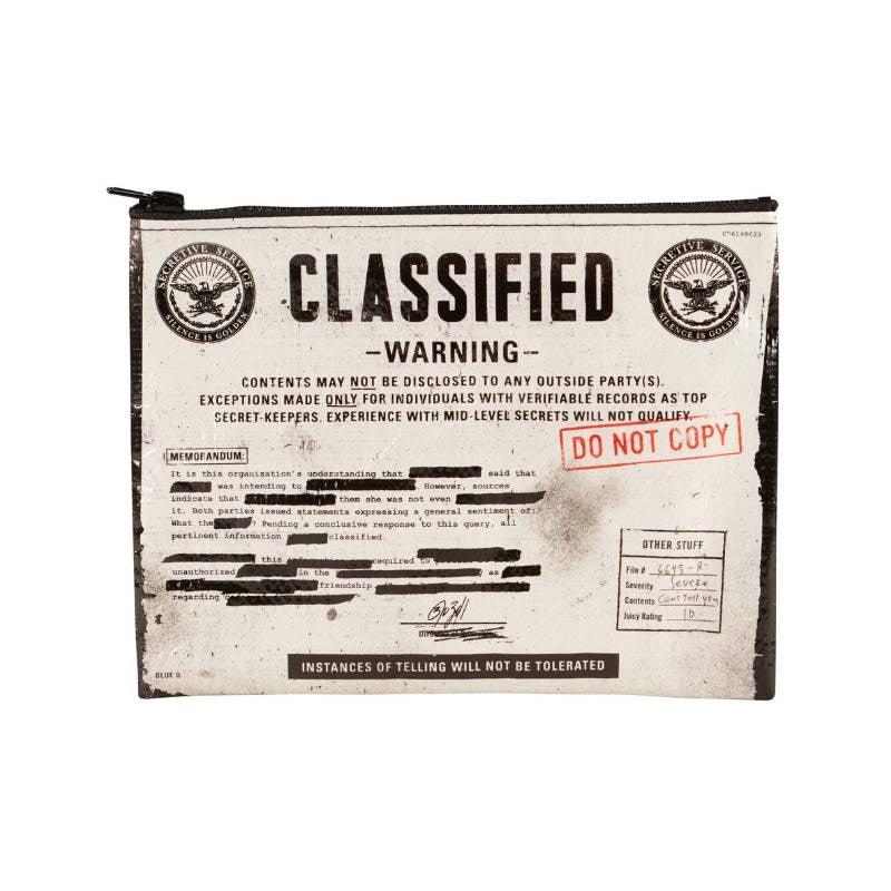 Zipper Pouch - Classified