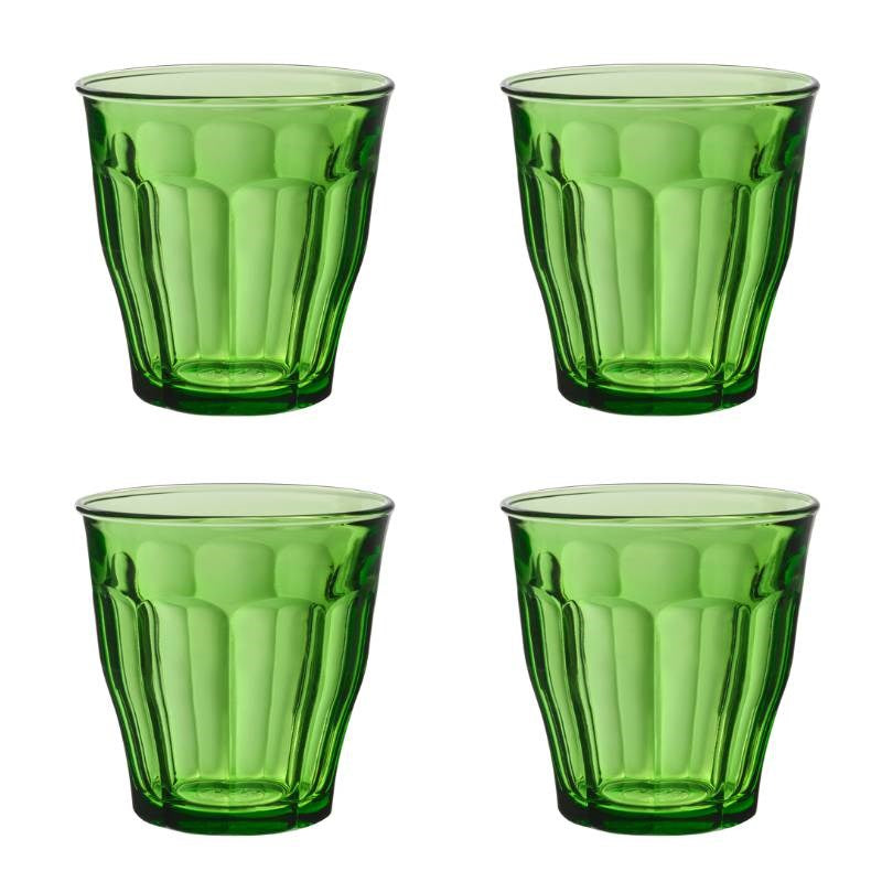 Picardie Tumbler 250ml in green - Set of 4