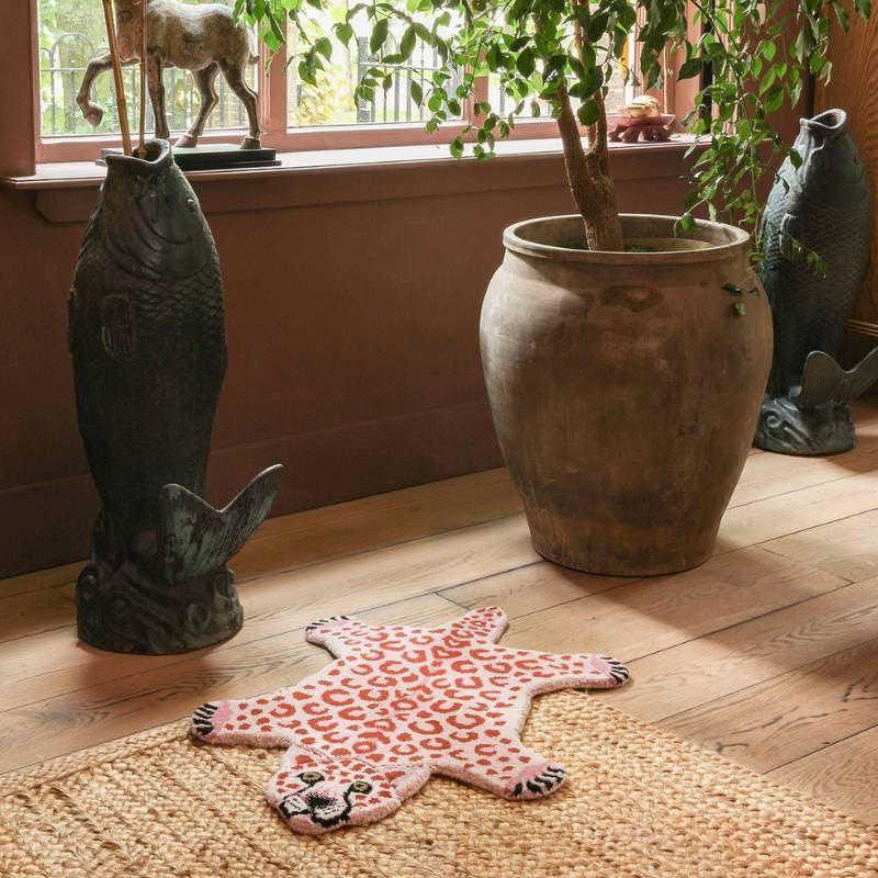 Pinky Leopard Rug - Small - Bolt of Cloth