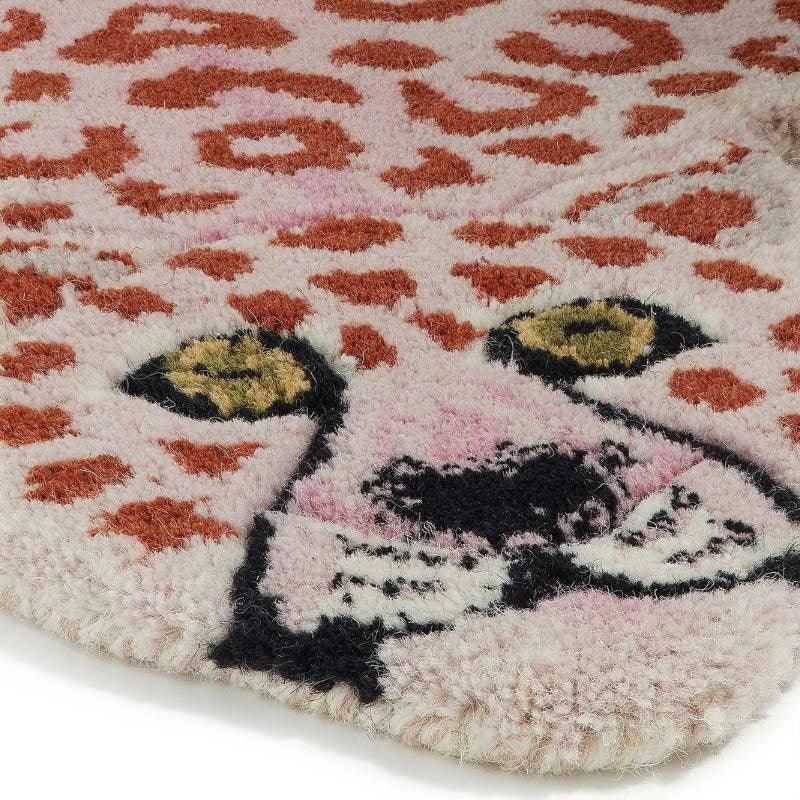 Pinky Leopard Rug - Small - Bolt of Cloth