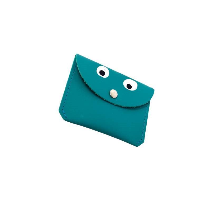 Mini Money Googly Eye Purse in turquoise