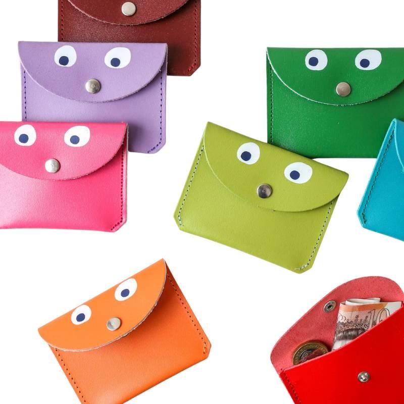 Mini Money Googly Eye Purse in apple green