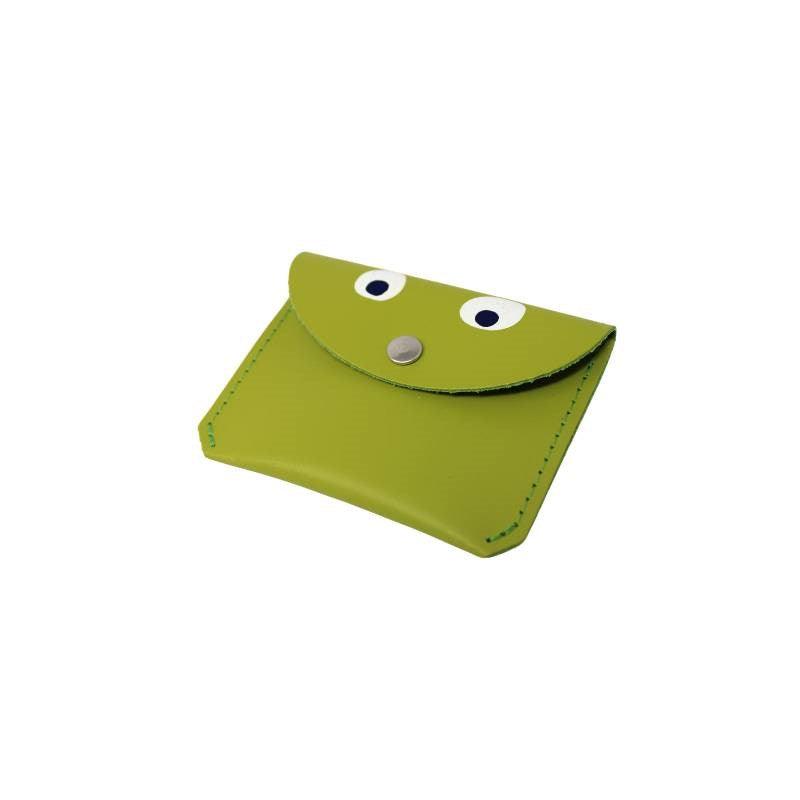 Mini Money Googly Eye Purse in apple green