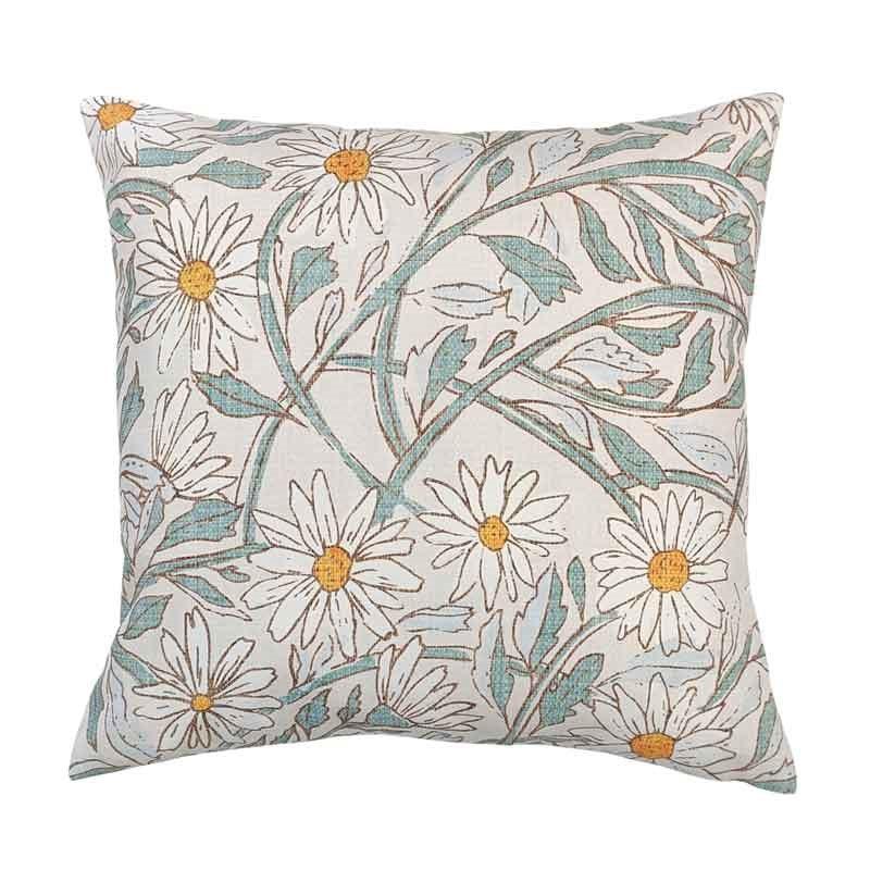 Paper Daisy Cotton Cushion Cover 45cm in cream