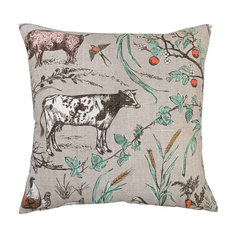 Homestead Toile Cotton Cushion Cover 45cm in multi