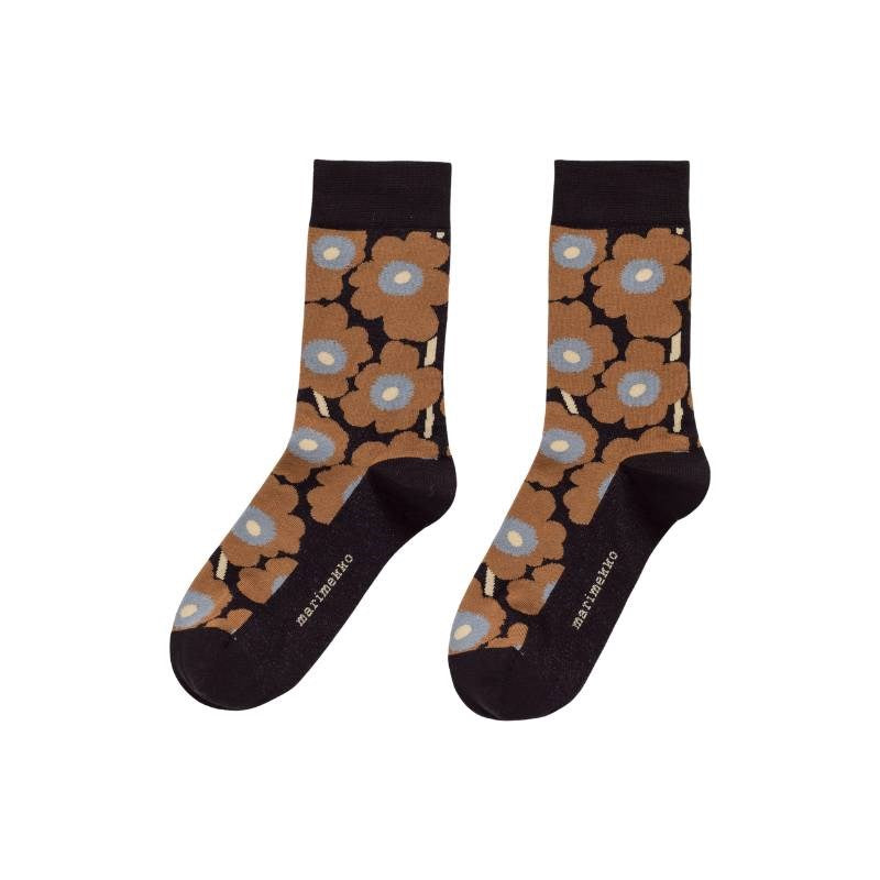 Kirmailla Unikko Socks in black, brown, grey