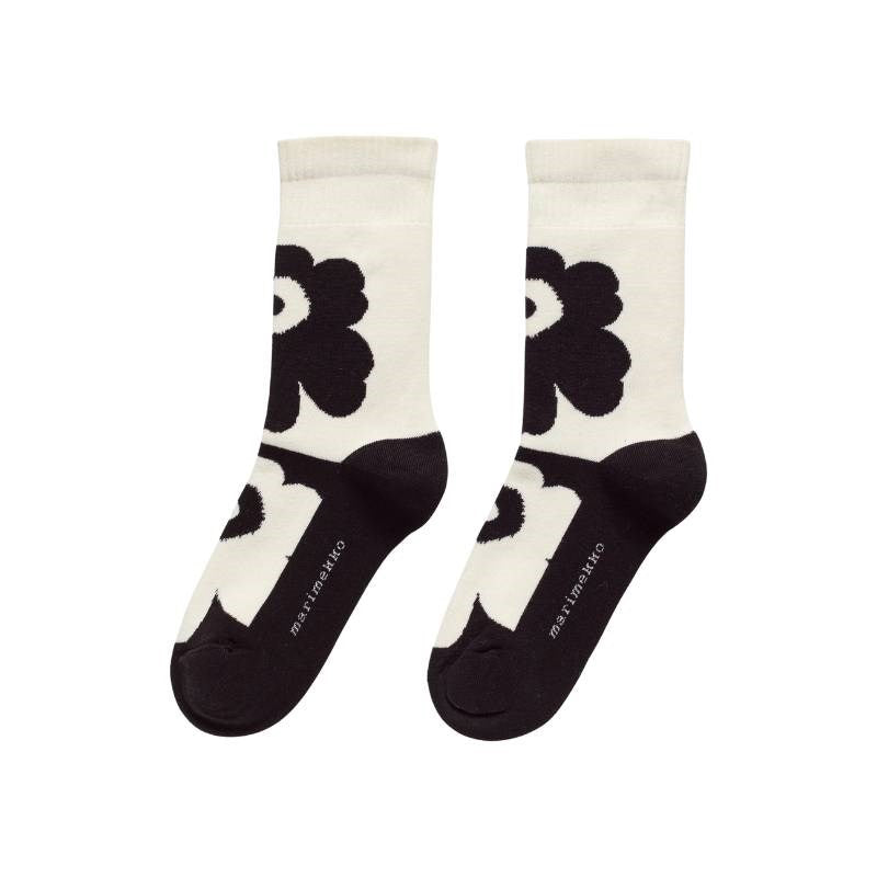 Pirtti Unikko Socks in black, white