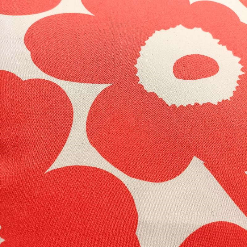 Pieni Unikko Recycled Cotton Cushion Cover 50cm in orange