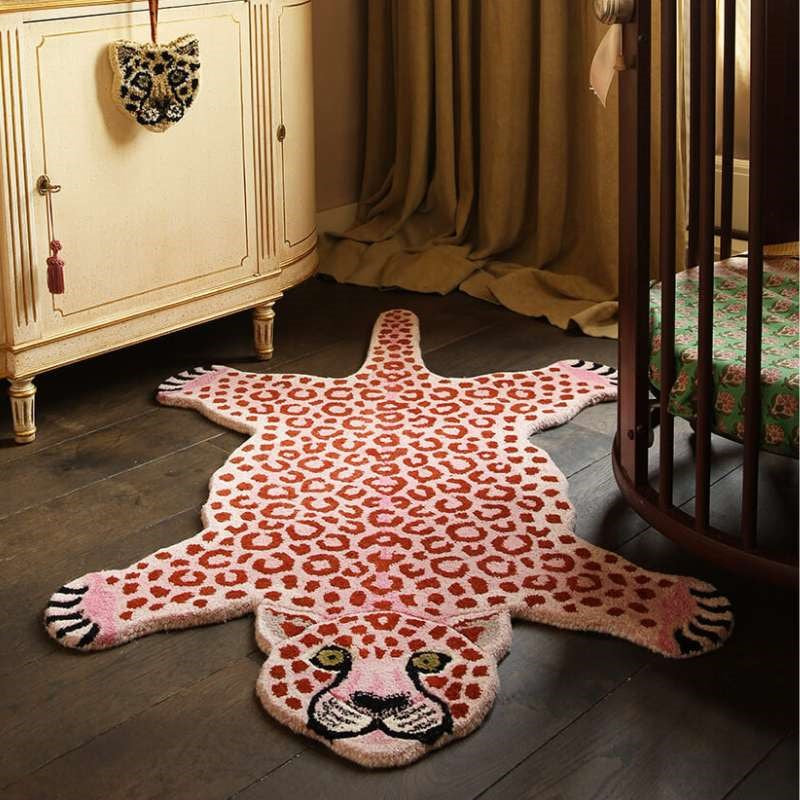 Pinky Leopard Rug - Large