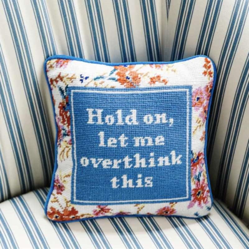 Overthink Needlepoint Cushion 28x28cm in multi