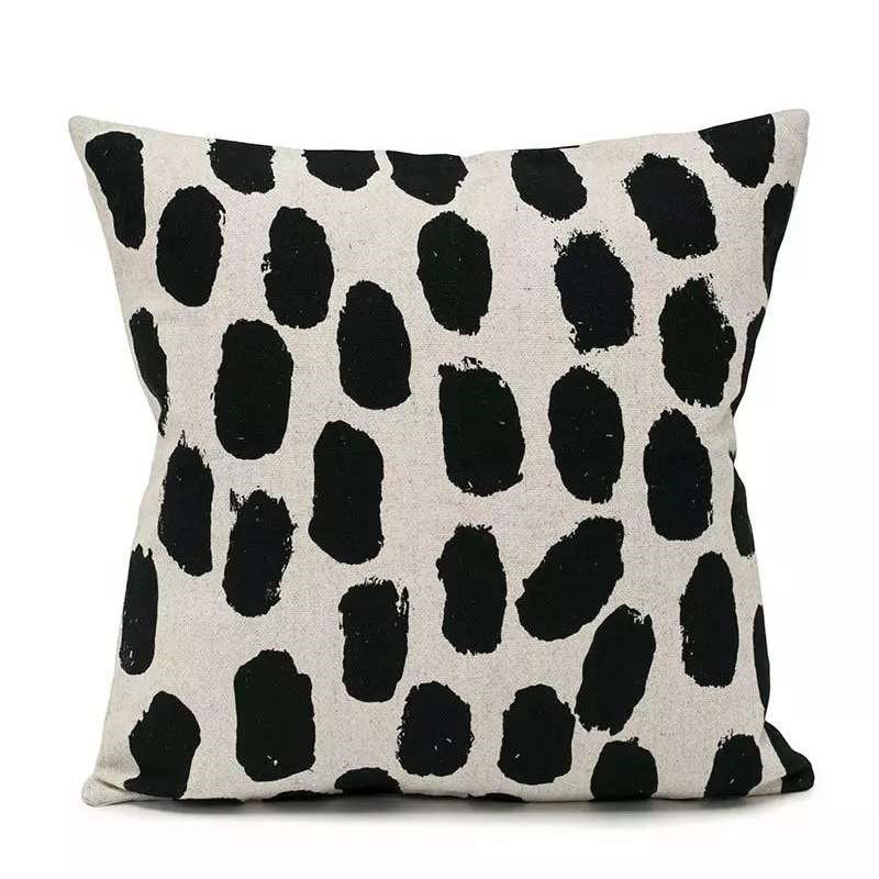 Dots Cushion Cover 48cm in black