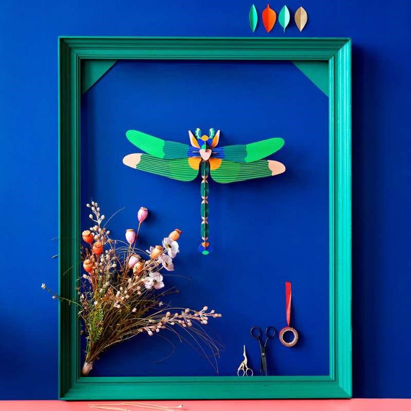 Wall Art Butterfly - Green Dragonfly