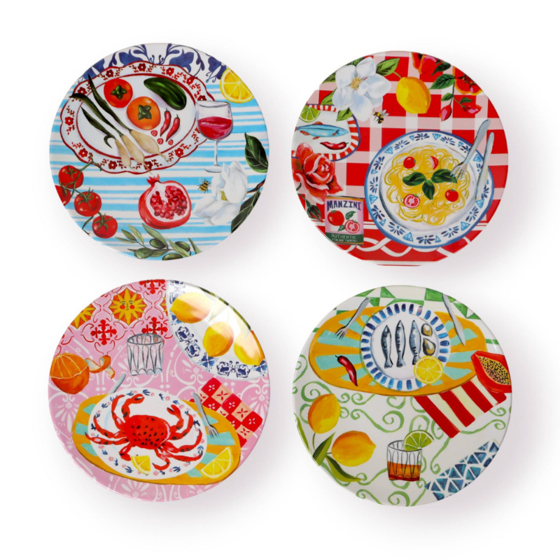 Italian Summer Plate - Set of 4