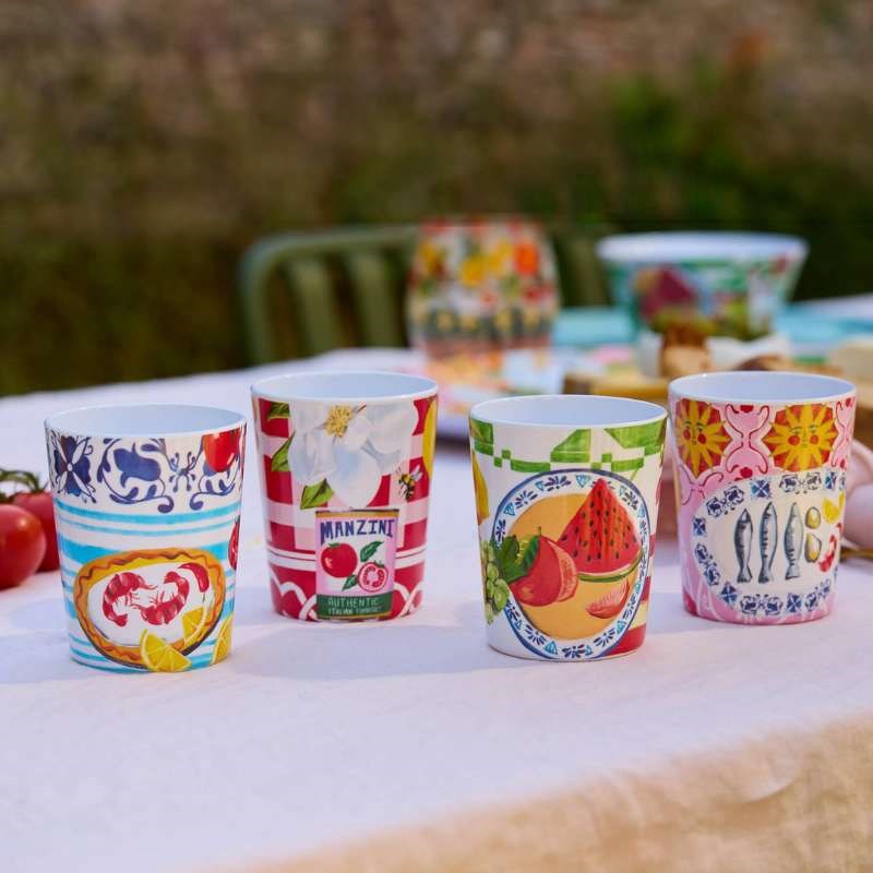 Italian Summer Cups - Set of 4