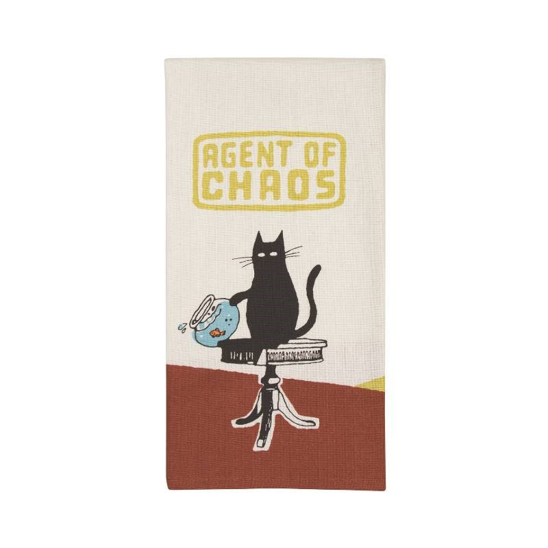 Cat Tea Towel - Agent of Chaos