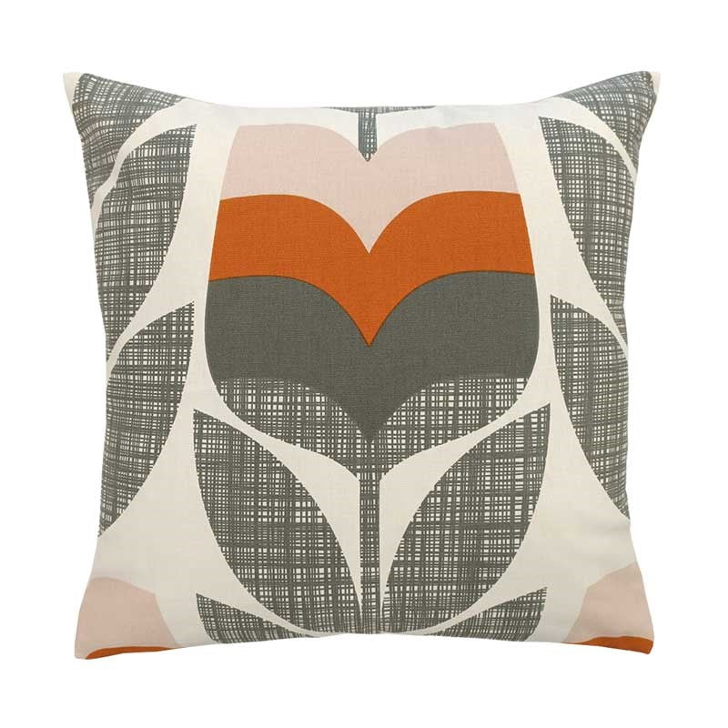 Rosebud Cushion Cover 45cm in orange