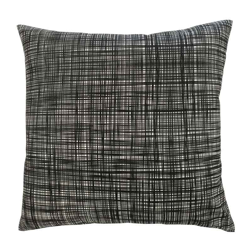 Scribble Cushion Cover 50cm in gunmetal