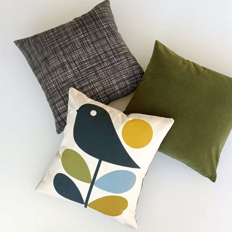 Scribble Cushion Cover 50cm in gunmetal