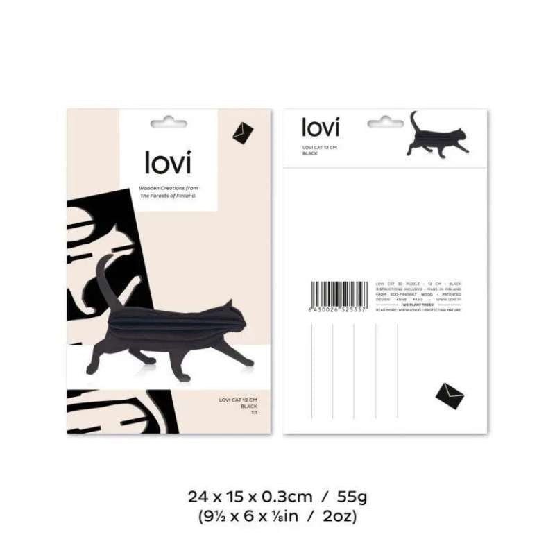 Lovi Cat 12cm in black