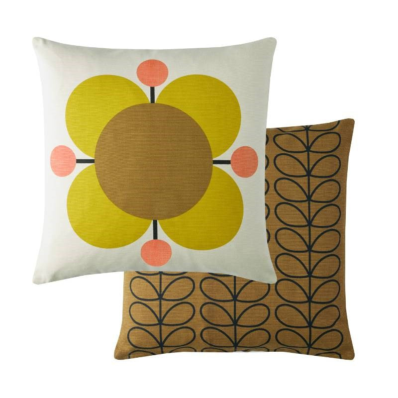 Atomic Flower Cushion Cover 45cm in primrose