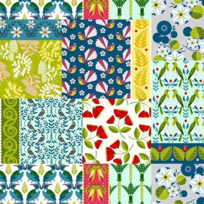 Folk Tails Blocks Fabric