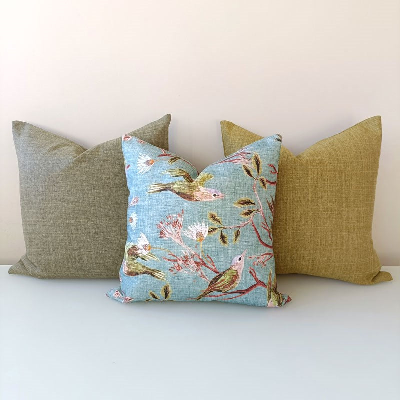 Overton Linen Look Cushion Cover 50cm in forest