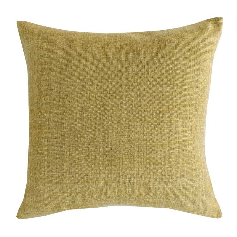 Overton Linen Look Cushion Cover 50cm in lemongrass