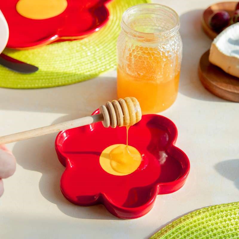 Daisy Spoon Rest in red