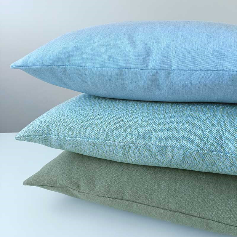 Cast Outdoor Cushion Cover 50cm in mineral blue