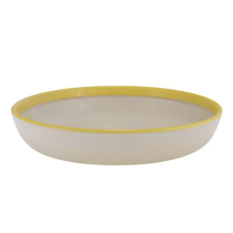 Play Deep Plate/Bowl 22cm in beige and yellow