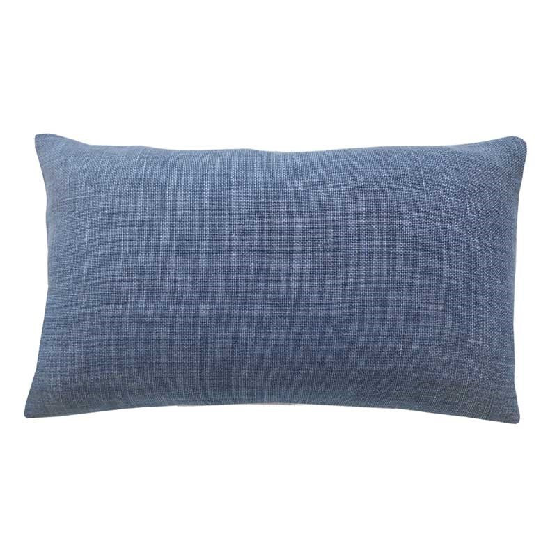 Belgian Linen Cushion Cover 50x30cm in denim blue