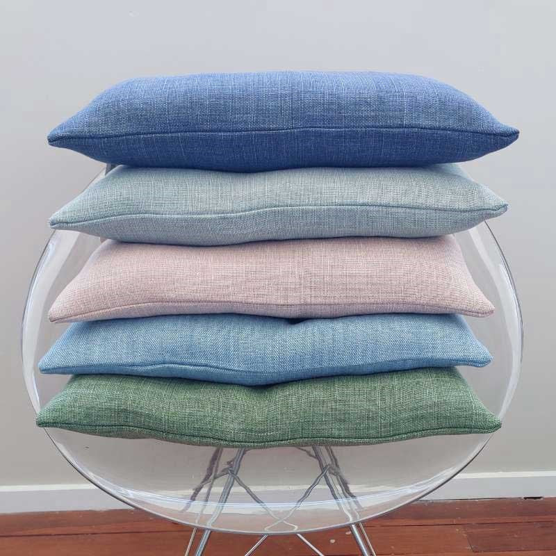 Belgian Linen Cushion Cover 50x30cm in denim blue