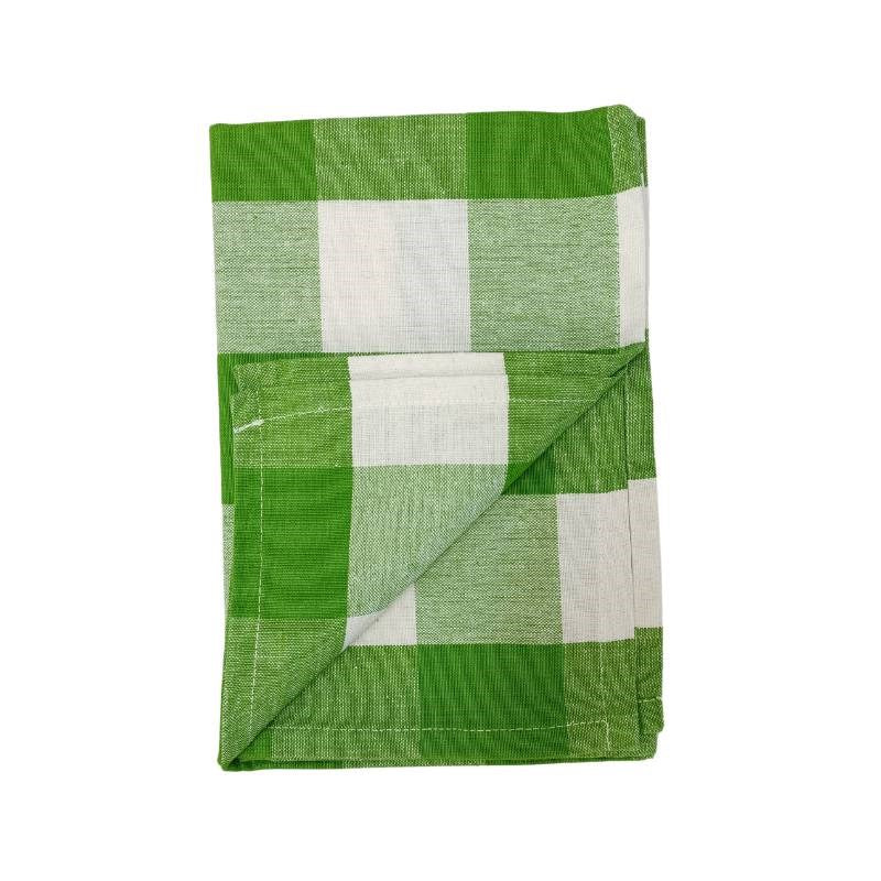 Apple Green Check Tea Towel