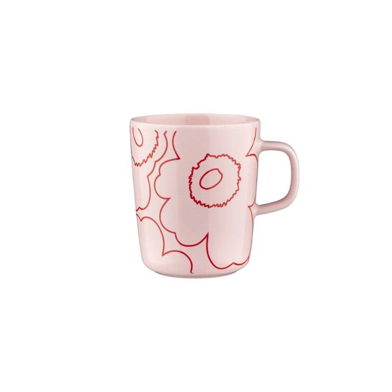 Oiva Piirto Unikko Mug 250ml in pink, red