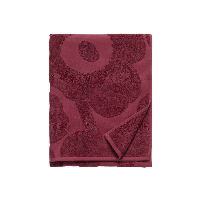 Unikko Solid Bath Towel 70x150cm in burgundy