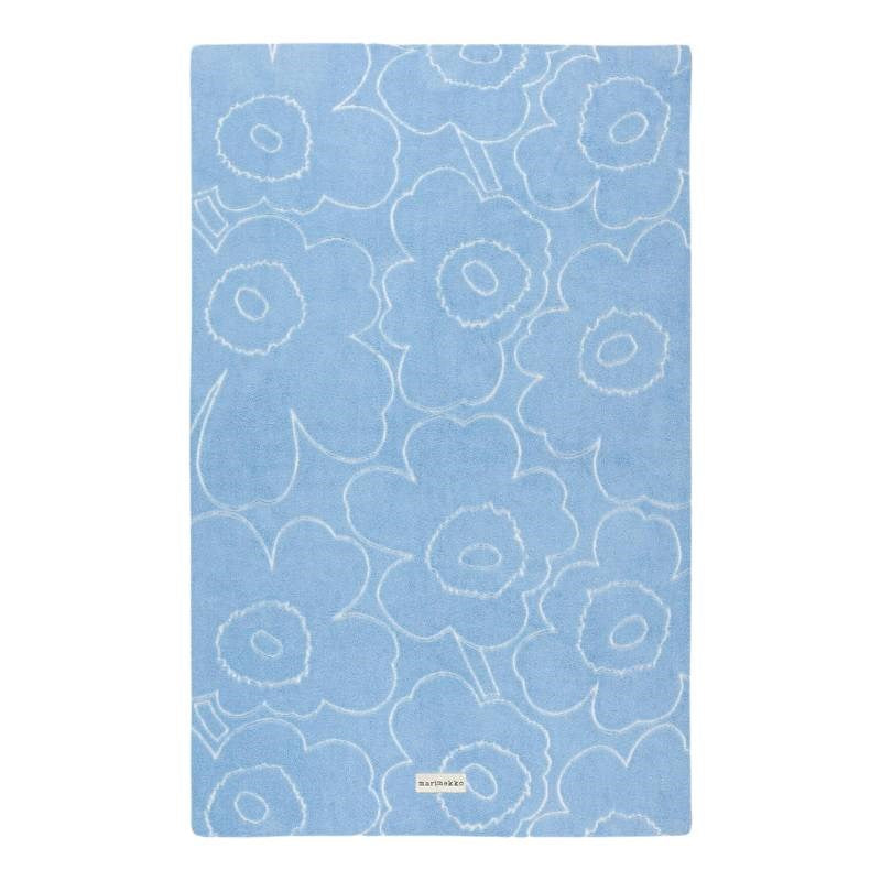 Piirto Unikko Bath Sheet 100x160cm in light blue, off white