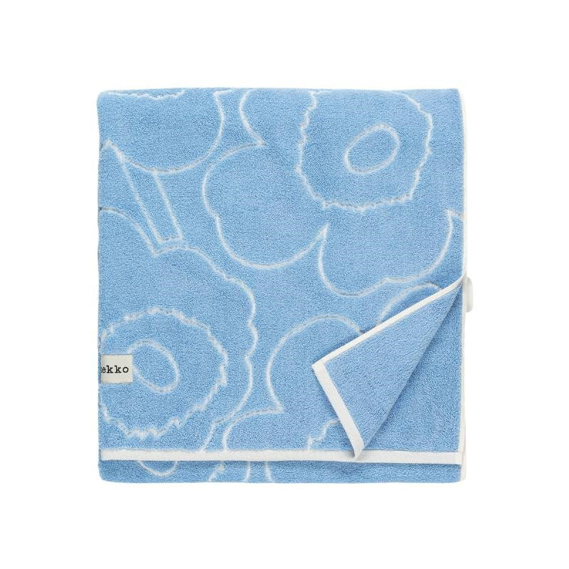 Piirto Unikko Bath Sheet 100x160cm in light blue, off white