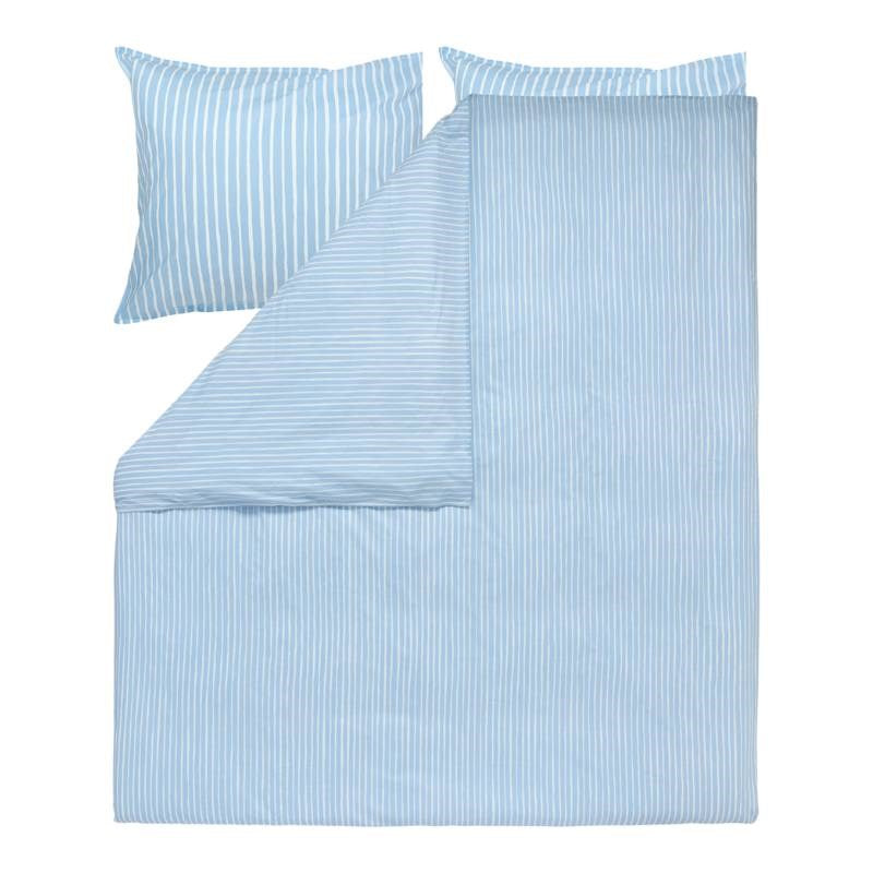 Piccolo Duvet Cover 210x210cm in off white, light blue