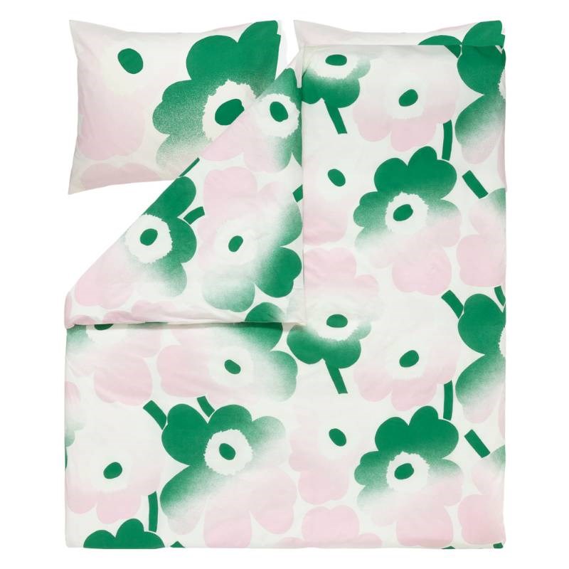 Unikko Haivahdys Duvet Cover 240x220cm in off white, light pink, green