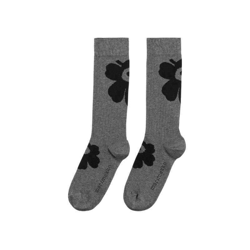 Detsku Unikko Socks in dark grey, grey