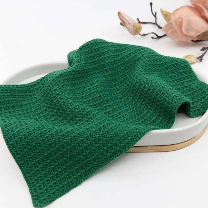 Emerald Organic Knitted Facecloths - Set of 2