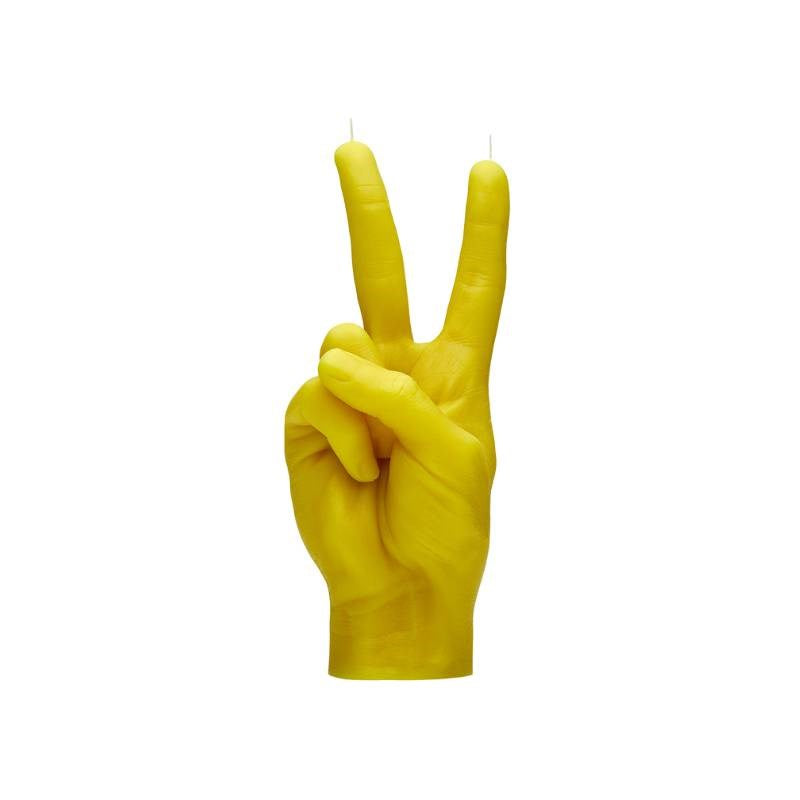 Peace Candle Hand in yellow